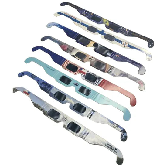 Pack lunettes eclipse solaire papier design galaxy